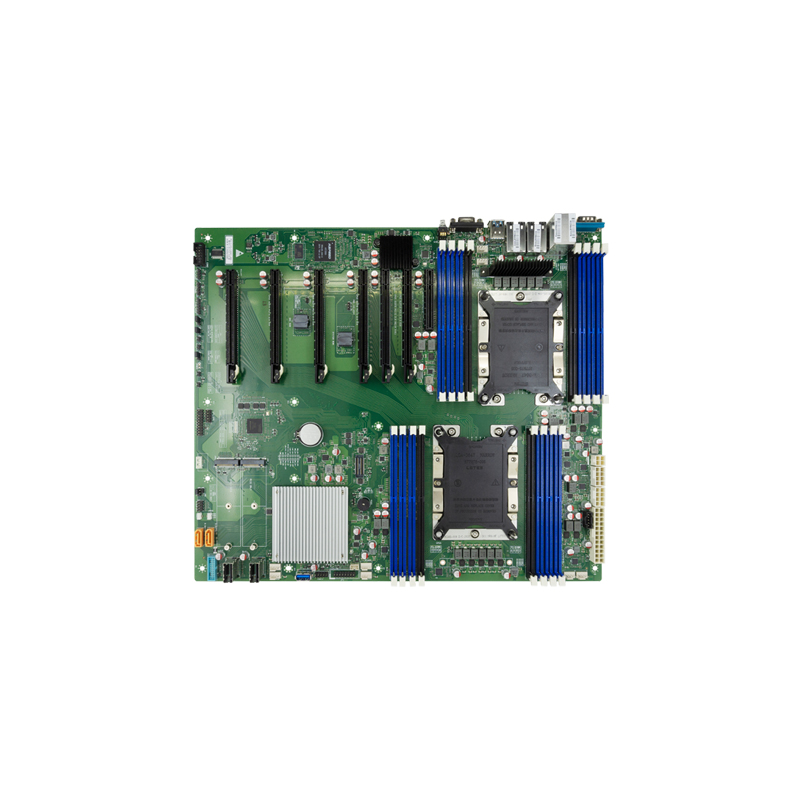 智微智能P10DRG-X2I双路四卡主板，支持Intel®至强®1/2代可扩展处理器的高性能双路4GPU服务器主板